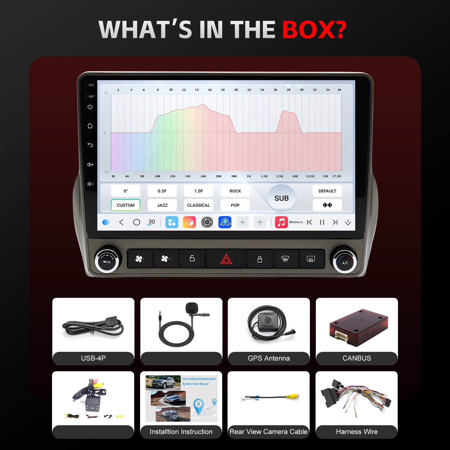 Chevy Camaro Radio upgrade 1996-2005 CarPlay Stereo Screen -Topdisplay 2010 2011 2012 2013 2014 2015 Chevrolet