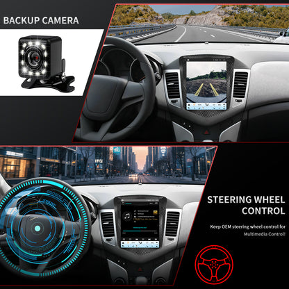 Chevy Cruze Radio upgrade 2009-2016 CarPlay Stereo Screen - Topdisplay 2009 2010 2011 2012 2013 2014 2015 2016 limited Chevrolet Replacement Headunit Apple Android Auto Accessories Pantalla Estéreo