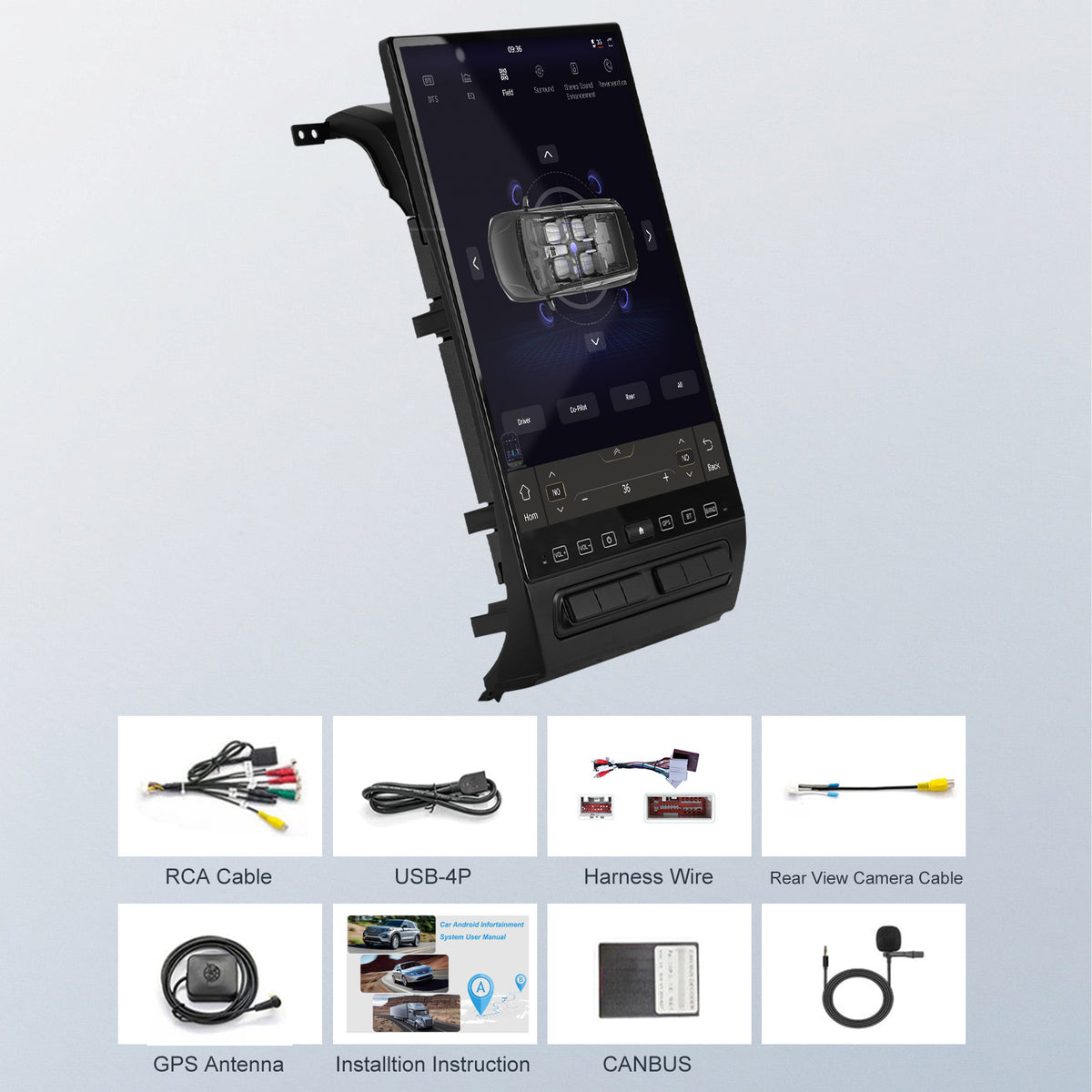 Ford F150 Stereo replacement 2009-2012 CarPlay Radio Screen-Topdisplay 2009 2010 2011 2012 F150 Upgrade Headunit Apple Carplay Android Auto Accessories Pantalla Estéreo