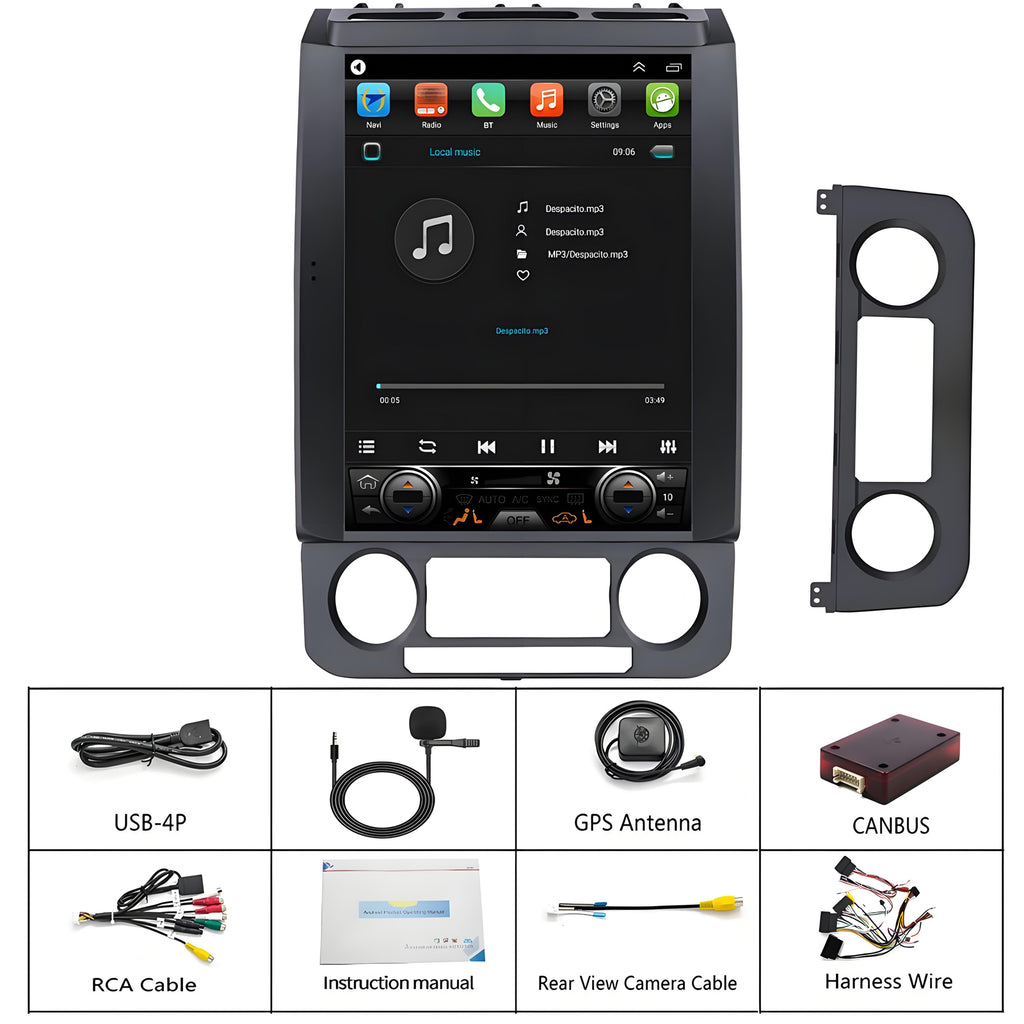 for Ford F150 2019-2020 Radio upgrade,12.1-inch QLED 8-Core CPU,touch screen Stereo,Wireless CarPlay & Android Auto,keep OEM Controls