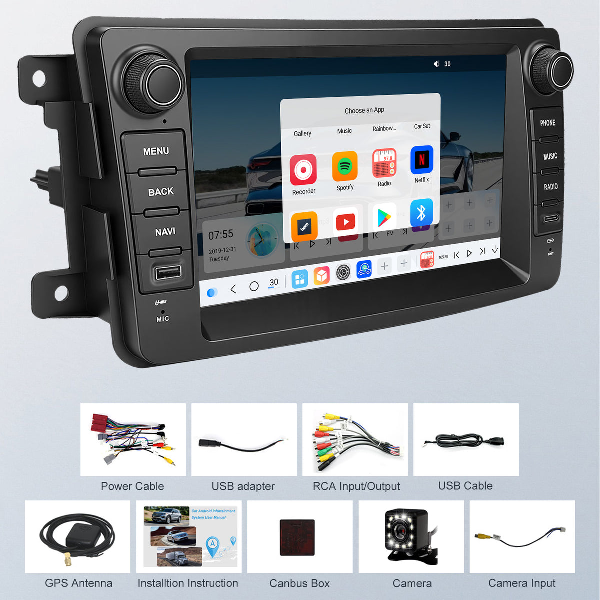Mazda CX-9 2007-2015 8-inch QLED CarPlay Radio | Topdisplay 2007 2008 2009 2010 2011 2012 2013 2014 2015