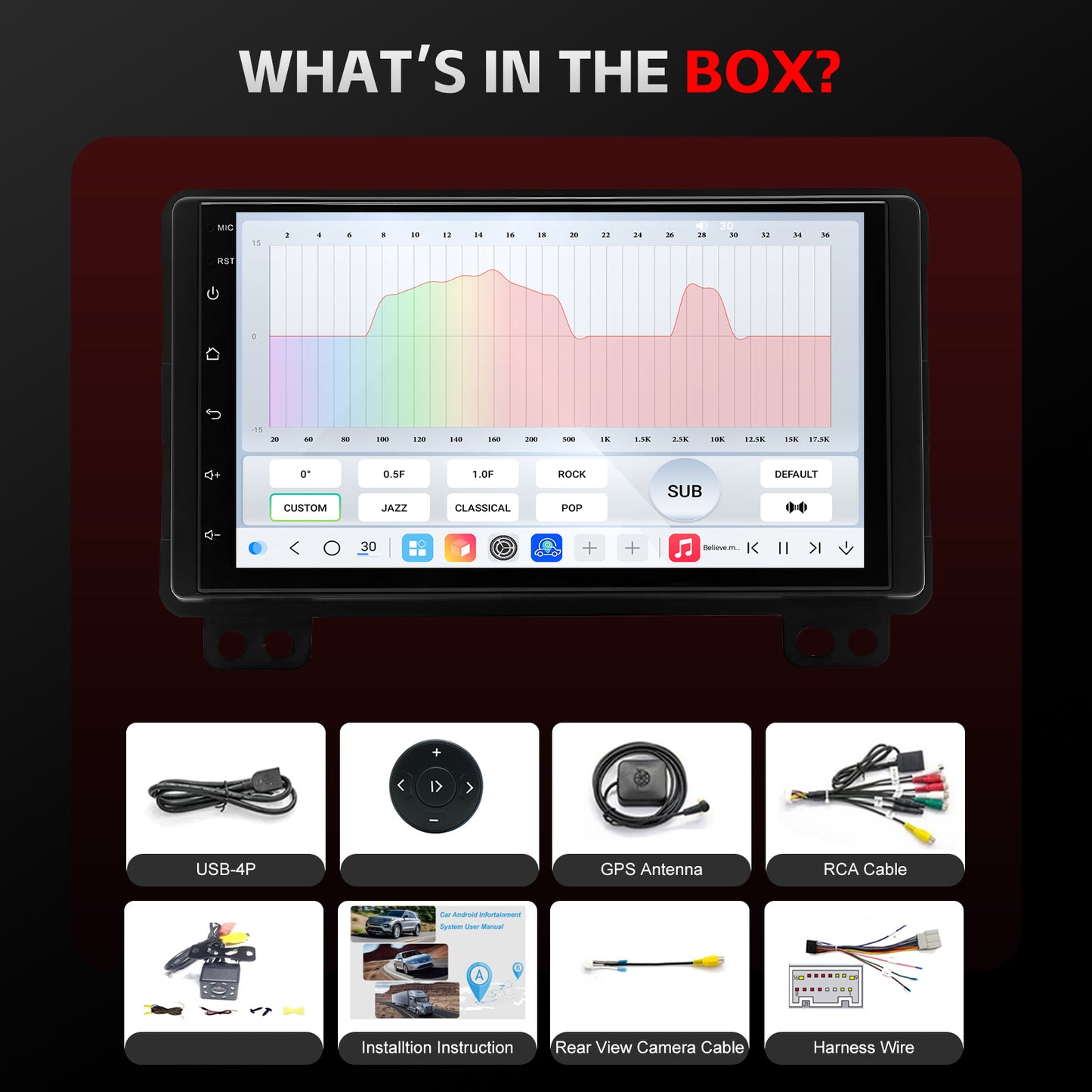 For Ford Explorer 2002-2005 Radio upgrade,7-inch QLED 8-Core CPU,touch screen Stereo,Wireless CarPlay & Android Auto,Free camera