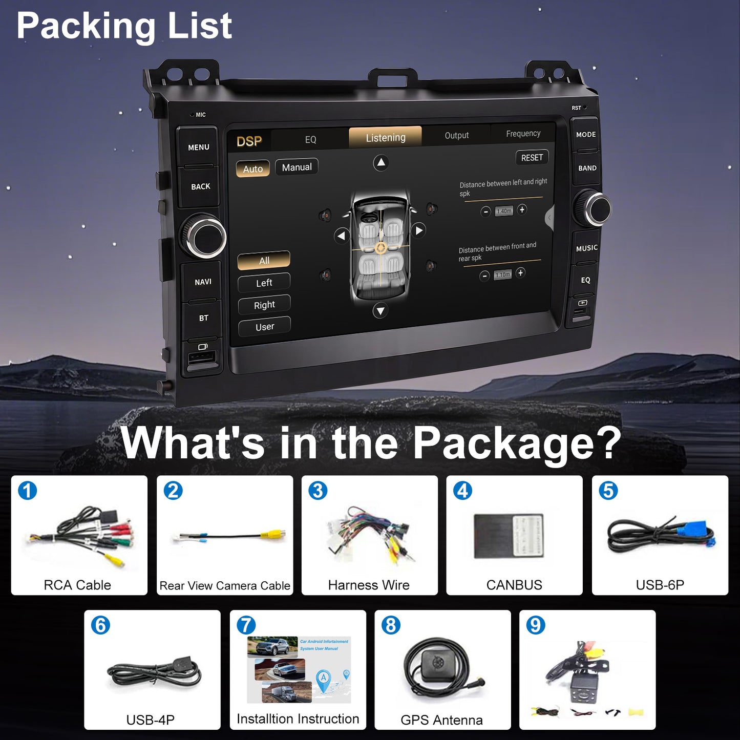 Ford Lexus GX470 Radio upgrade 2002-2009 CarPlay Stereo Screen - Topdisplay 2002 2003 2004 2005 2006 2007 2008 2009 Lexus Replacement Headunit Apple Android Auto Accessories Pantalla Estéreo