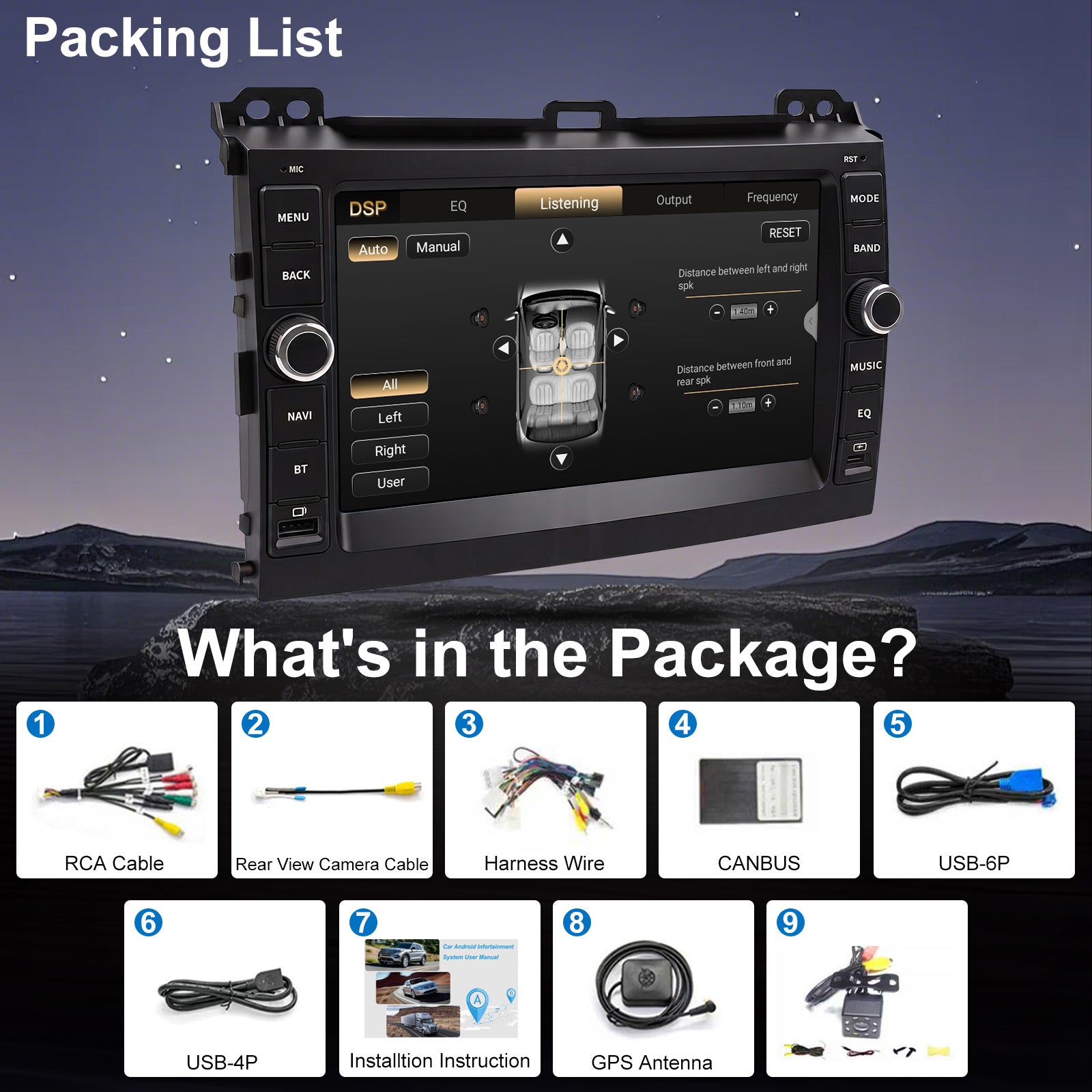 Ford Lexus GX470 Radio upgrade 2002-2009 CarPlay Stereo Screen - Topdisplay 2002 2003 2004 2005 2006 2007 2008 2009 Lexus Replacement Headunit Apple Android Auto Accessories Pantalla Estéreo