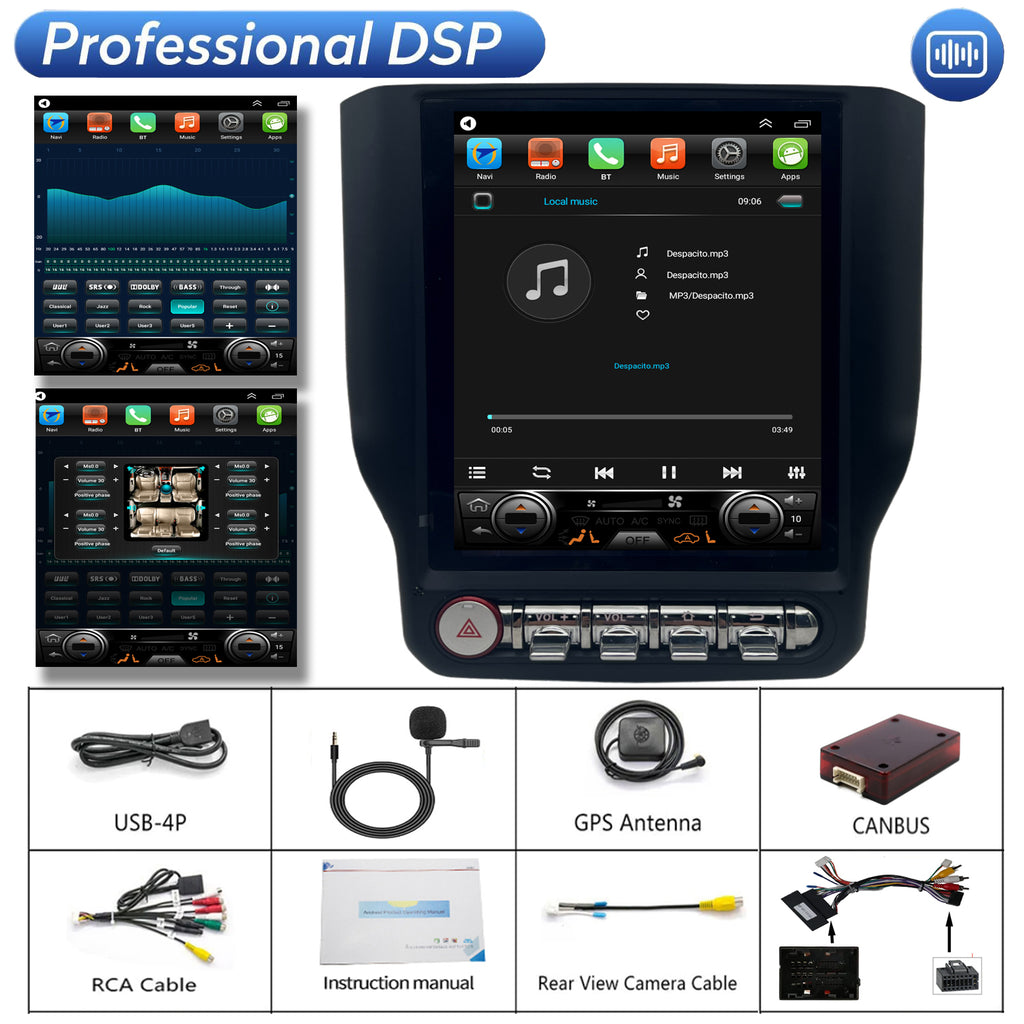 for Dodge RAM 1500/2500/3500 2019-2023 Radio upgrade,9.7-inch QLED 8-Core CPU,touch screen Stereo,Wireless CarPlay & Android Auto,Free camera
