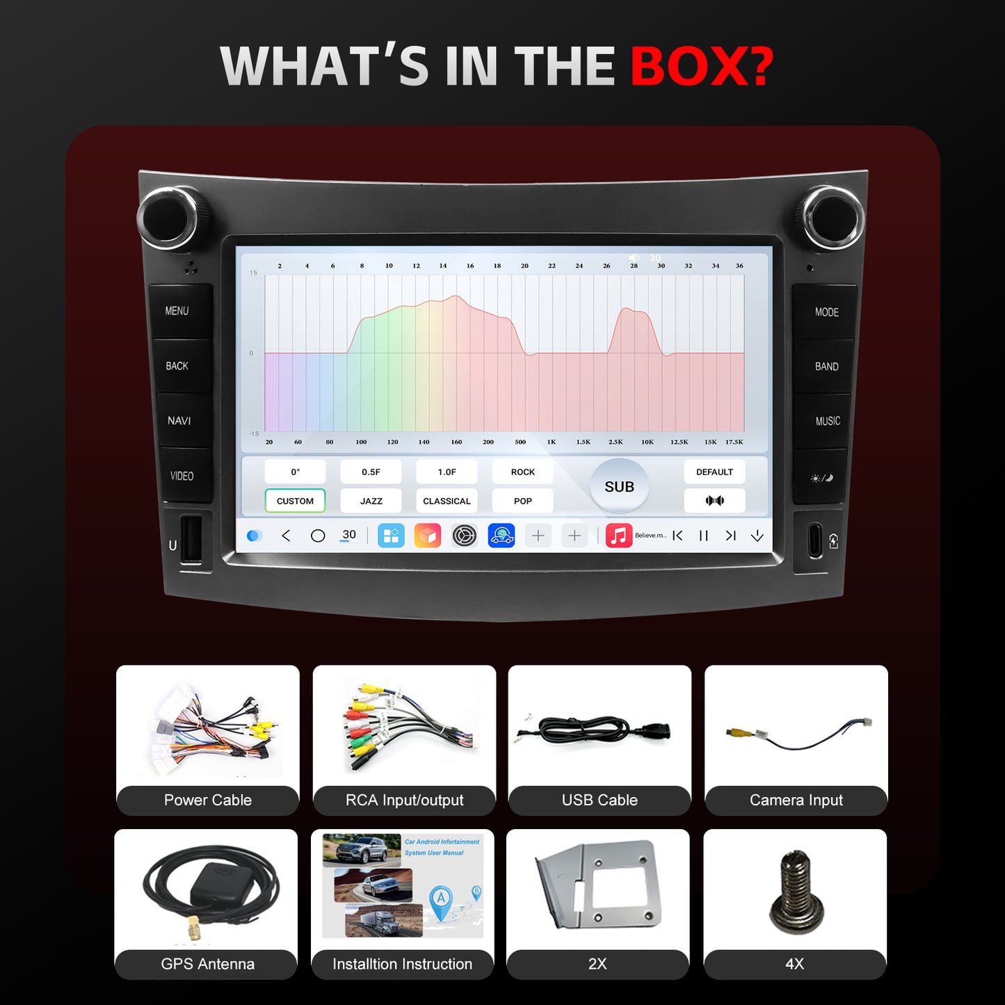 2010 2011 2012 2013 2014 Subaru Outback Head unit car radio carplay replacement