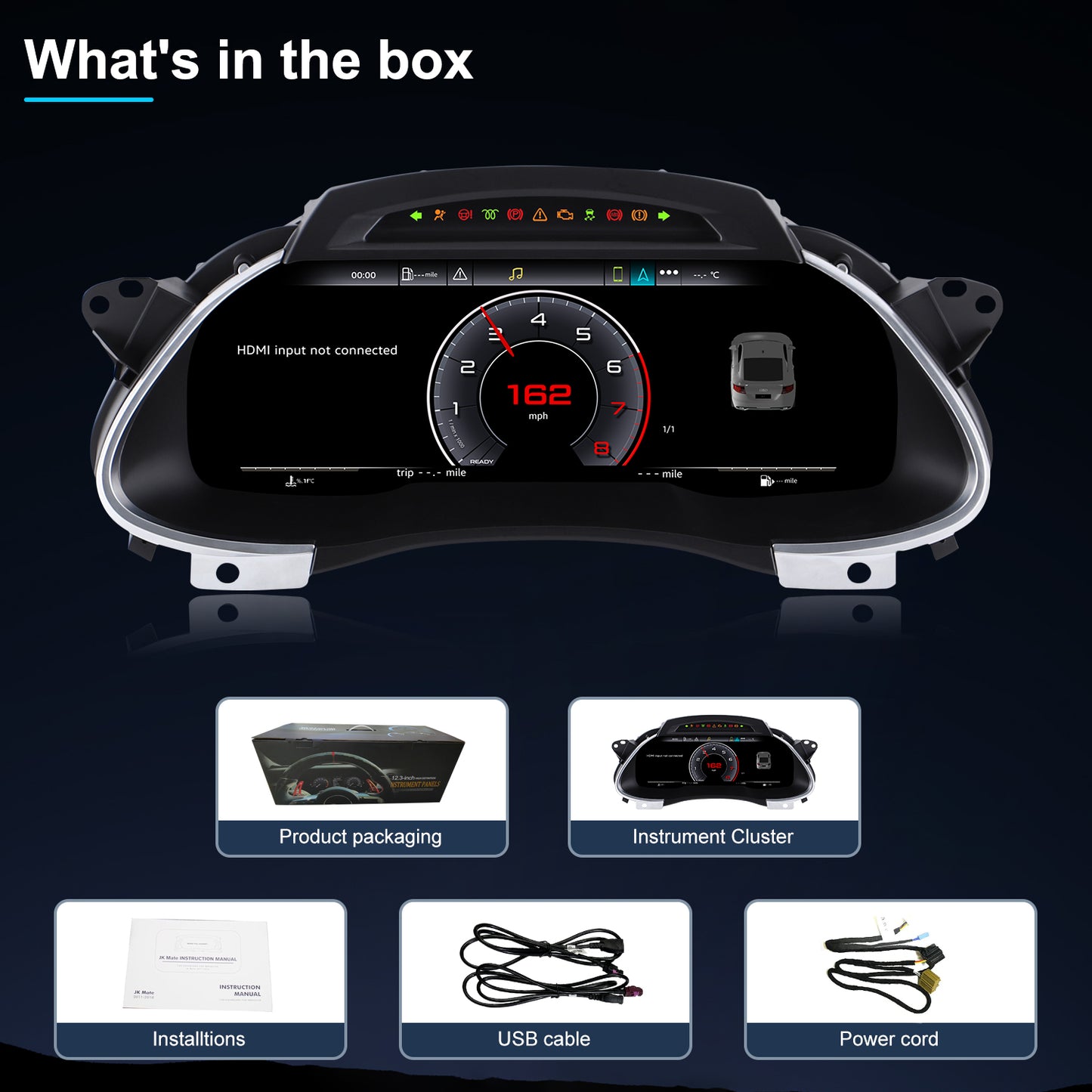 Audi A4 Digital Instrument Cluster 2009 / 2010 / 2011 / 2012 | 12.3" QLED - Topdisplay