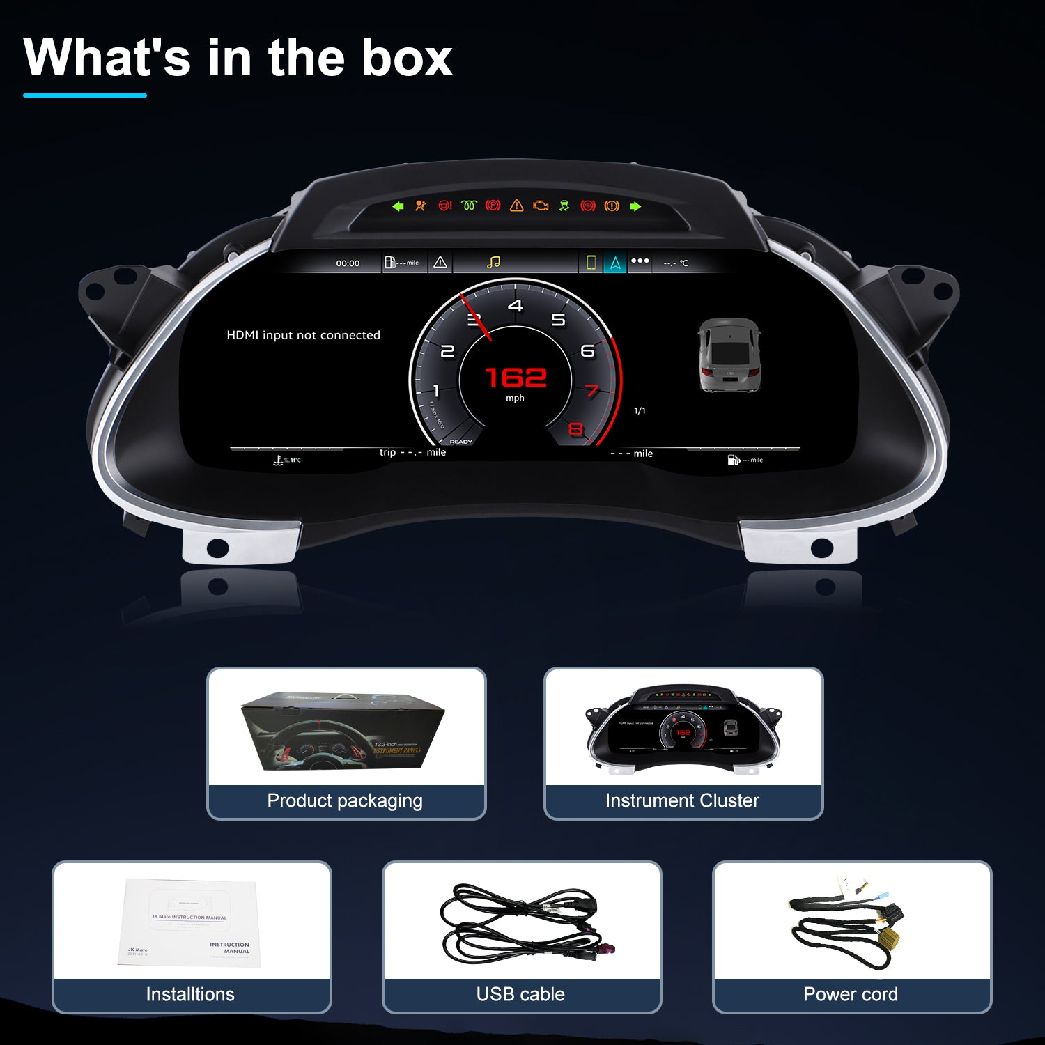 Audi A4 Digital Instrument Cluster 2009 / 2010 / 2011 / 2012 | 12.3" QLED - Topdisplay