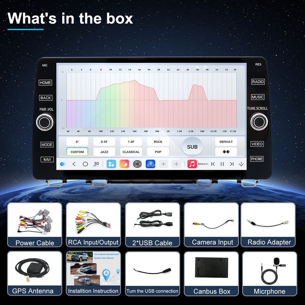 For Honda CRV 2017-2021 Radio upgrade,10.2-inch QLED 8-Core CPU,touch screen Stereo,Wireless CarPlay & Android Auto,keep OEM Controls