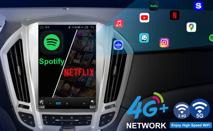 Cadillac SRX Radio upgrade 2010-2012 CarPlay Stereo Screen - Topdisplay 2010 2011 2012 Replacement Headunit Apple Android Auto Accessories Pantalla Estéreo