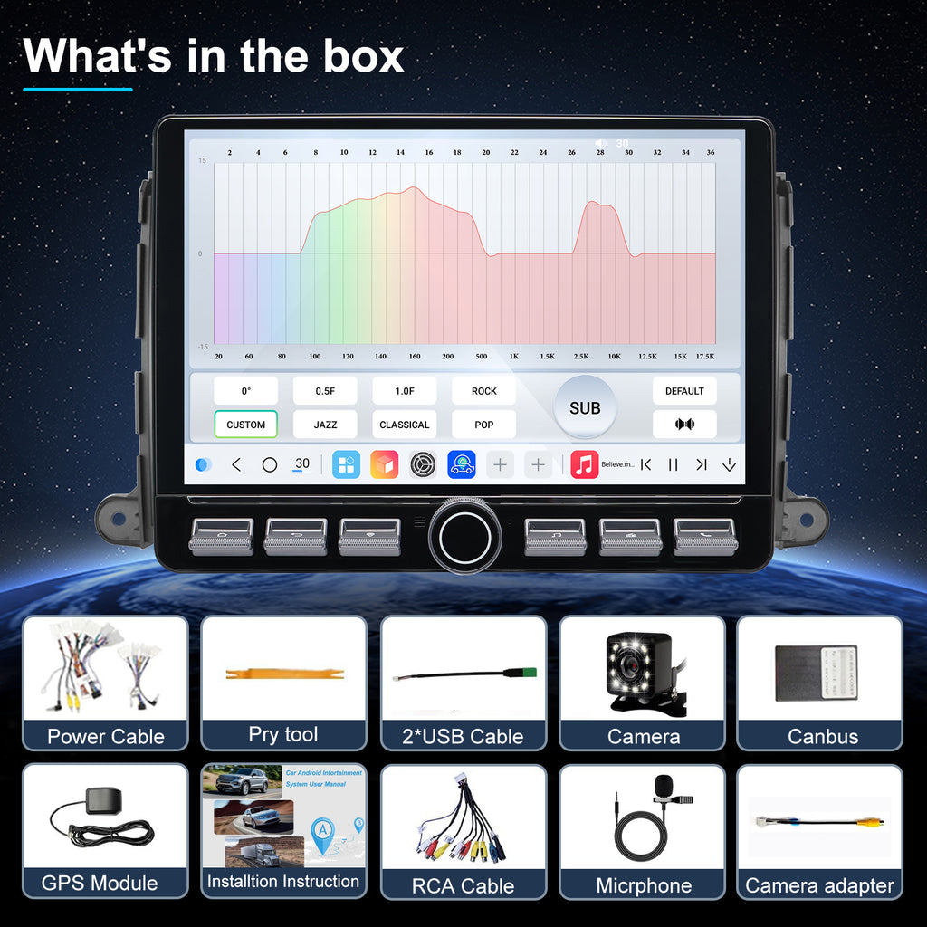 For Toyota Sienna 2011-2014 Radio upgrade,10.2-inch QLED  8-Core CPU,touch screen Stereo,Wireless CarPlay & Android Auto,keep OEM Controls