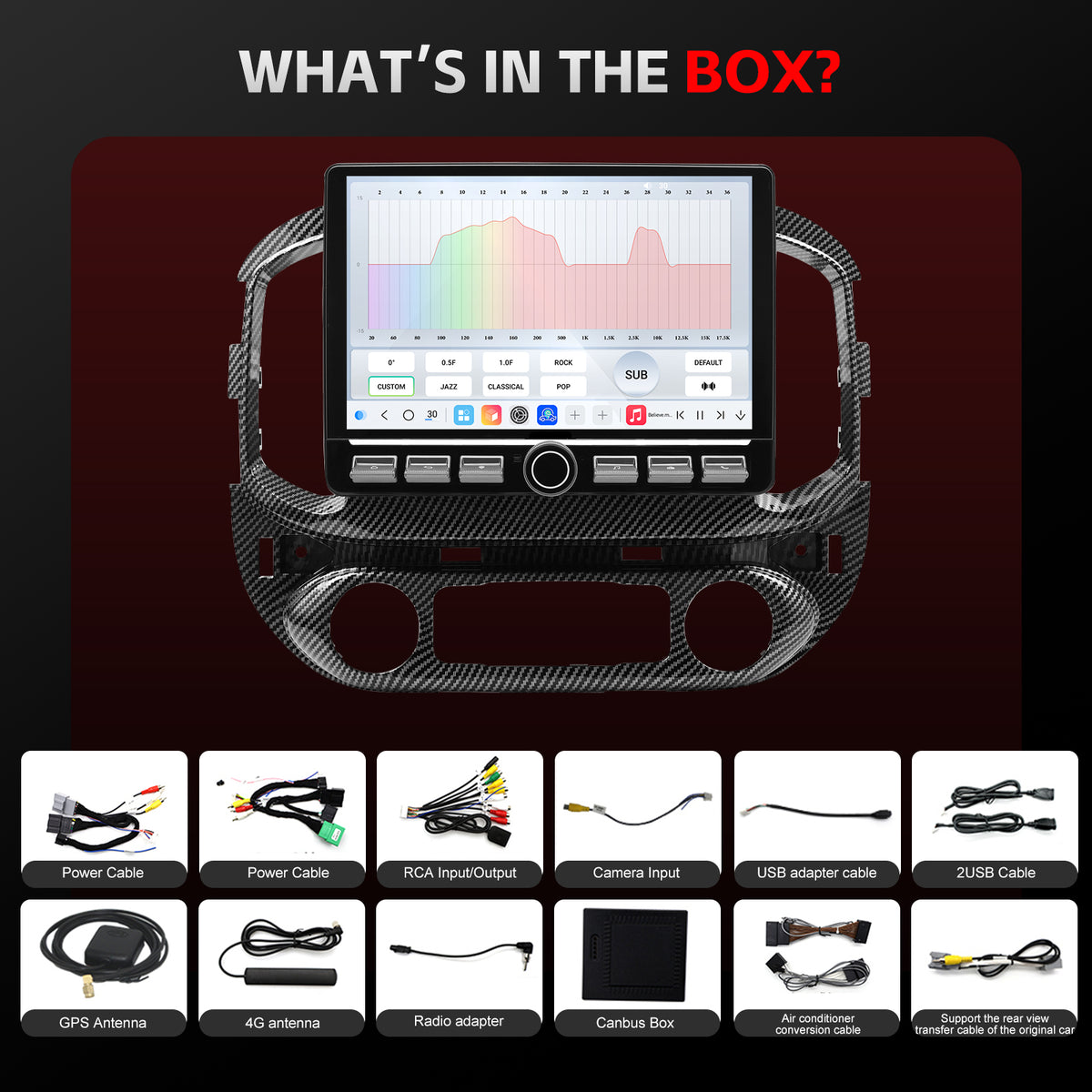 Chevy Colorado Radio upgrade 2015-2018 CarPlay Stereo Screen - Topdisplay 2015 2016 2017 2018 Chevrolet Replacement Headunit Apple Android Auto Accessories Pantalla Estéreo