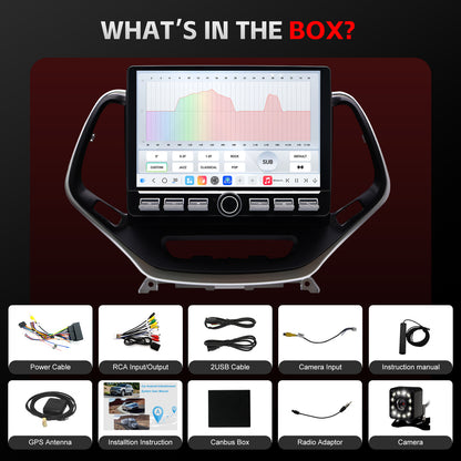 For Jeep Cherokee 2014-2023 Radio upgrade,10.1-inch QLED 8-Core CPU,touch screen Stereo,Wireless CarPlay & Android Auto,keep OEM Controls