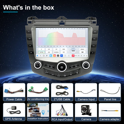 Honda Accord 7th Gen Radio upgrade 2003-2007 CarPlay Stereo Screen - Topdisplay 2003 2004 2005 2006 2007 Replacement Headunit Apple Android Auto Accessories Pantalla Estéreo