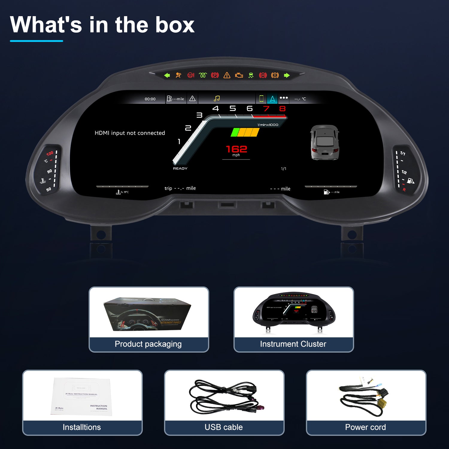 Audi Q5 Digital Instrument Cluster 2009-2018 | 12.3" QLED - Topdisplay 2009 / 2010 / 2011 / 2012 / 2013 / 2014 / 2015 / 2016 / 2017 / 2018