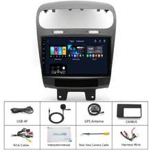 Load image into Gallery viewer, for Dodge Journey 2011-2019 Radio upgrade,9-inch QLED 8-Core CPU,touch screen Stereo,Wireless CarPlay &amp; Android Auto,keep OEM Controls