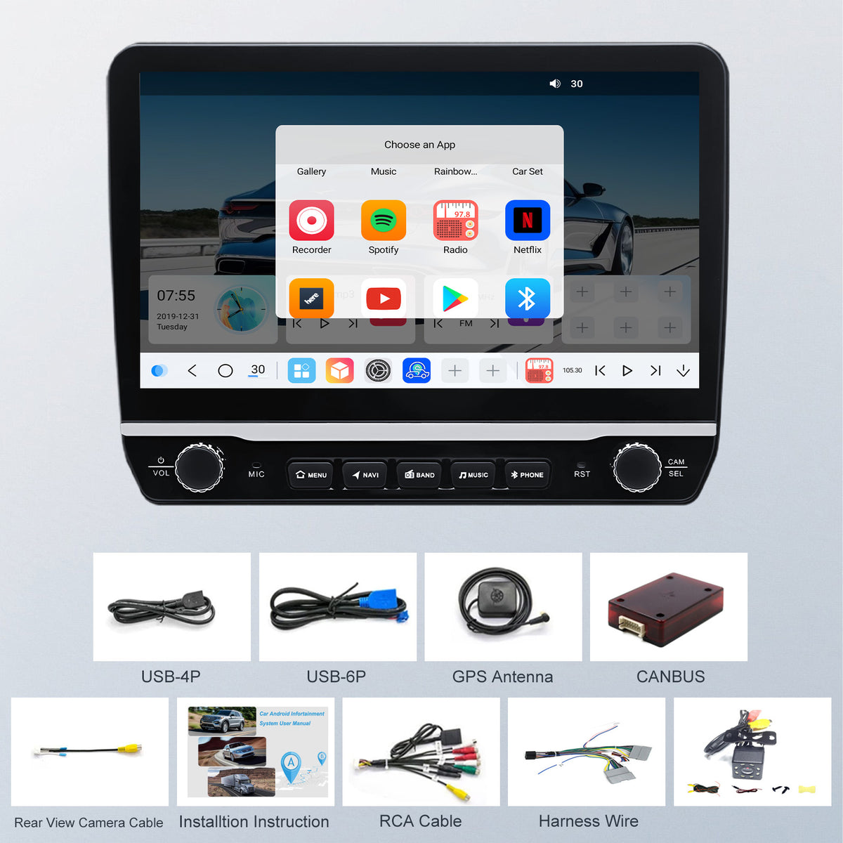 Dodge RAM Radio upgrade 2002-2005 CarPlay Stereo Screen - Topdisplay 2002 2003 2004 2005 Replacement Headunit Apple Android Auto Accessories Pantalla Estéreo