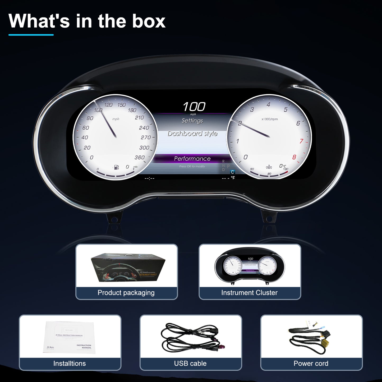 Benz C-Class Digital Instrument Cluster 2016-2020 | 12.3" QLED - Topdisplay 2016 / 2017 / 2018 / 2019 / 2020