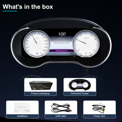 Benz C-Class Digital Instrument Cluster 2016-2020 | 12.3" QLED - Topdisplay 2016 / 2017 / 2018 / 2019 / 2020