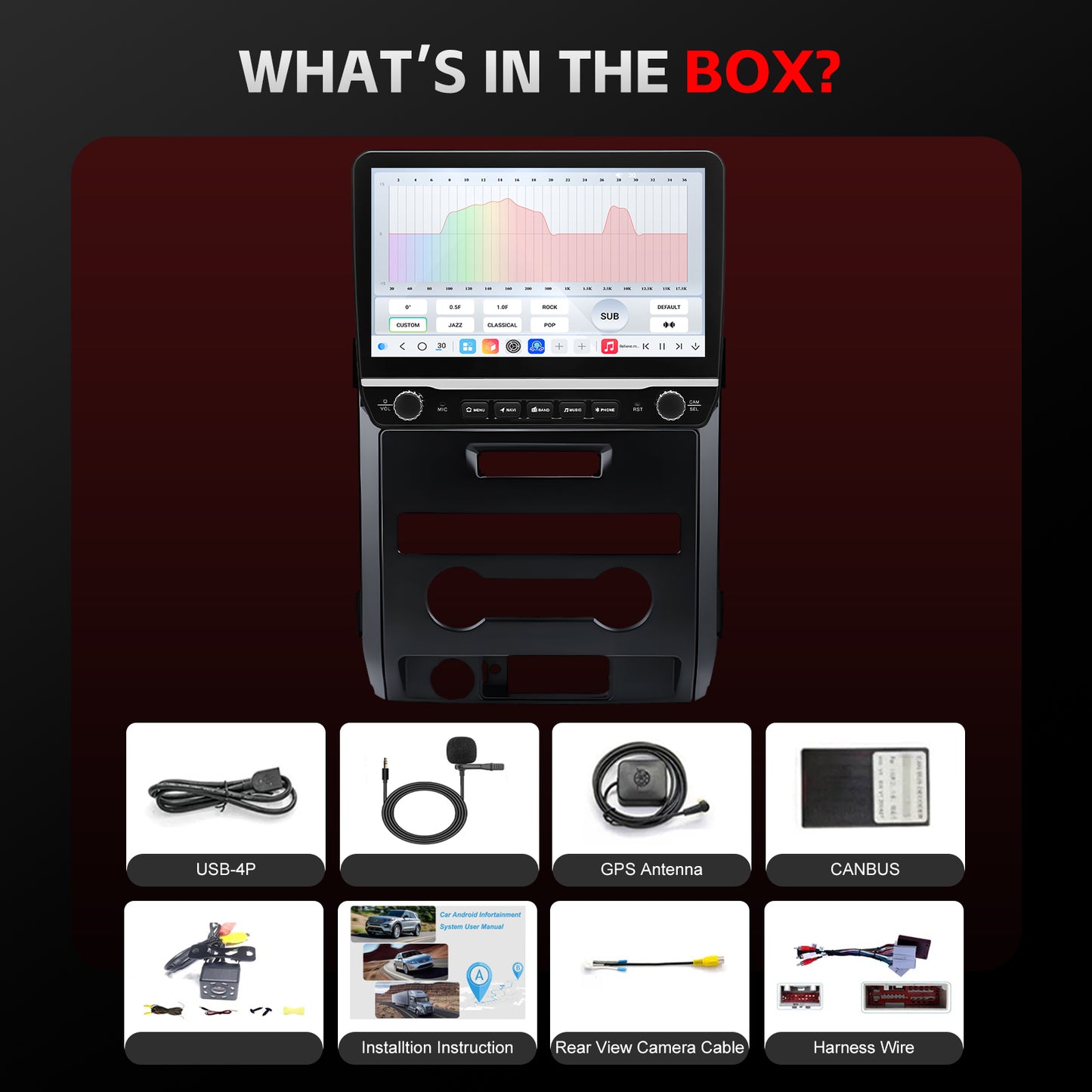 For Ford F150 2009-2012 Radio upgrade,10.1-inch QLED 8-Core CPU,touch screen Stereo,Wireless CarPlay & Android Auto,Free camera,Manual AC ONLY