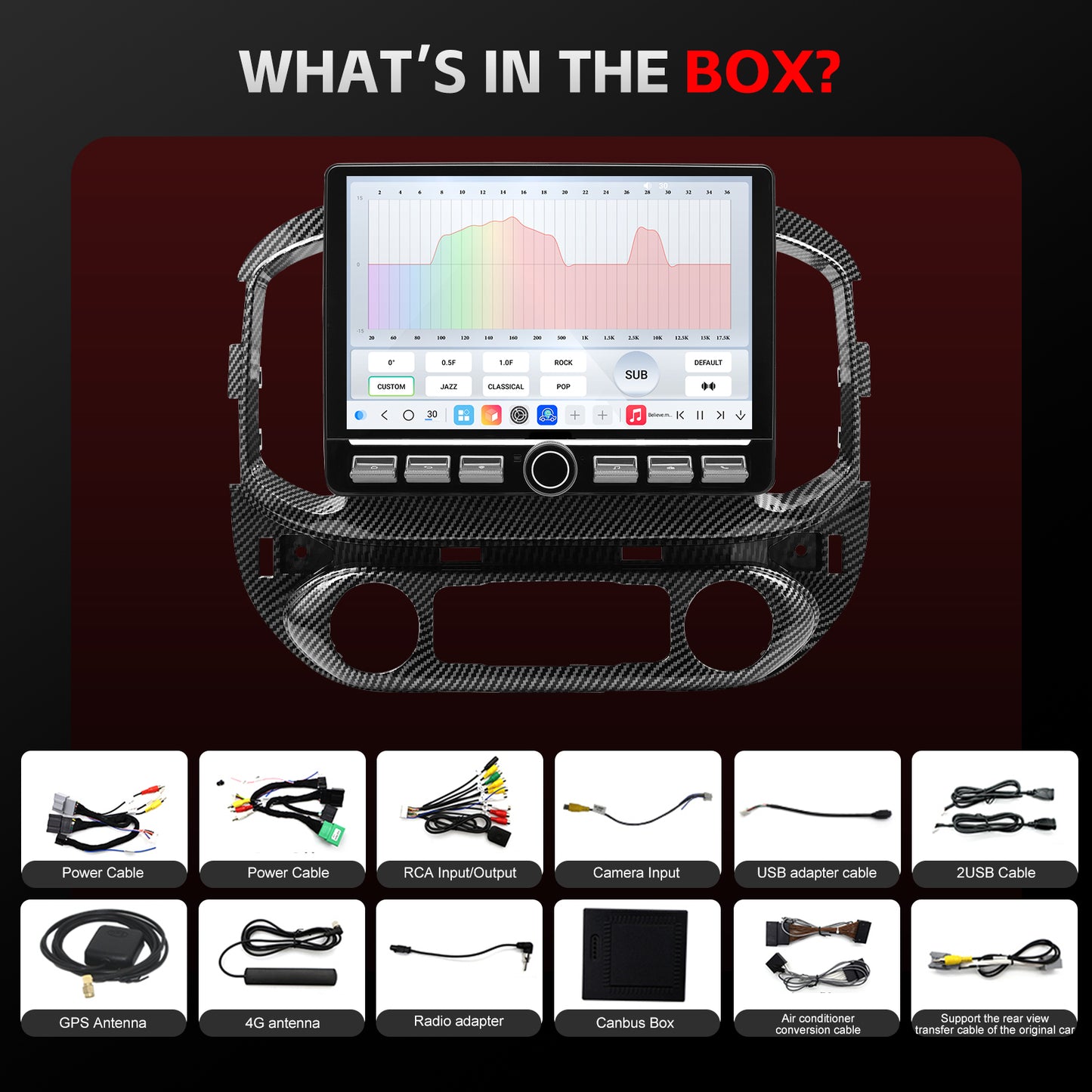 Chevy Colorado Radio upgrade 2015-2019 CarPlay Stereo Screen - Topdisplay 2015 2016 2017 2018 2019 Chevrolet Replacement Headunit Apple Android Auto Accessories Pantalla Estéreo