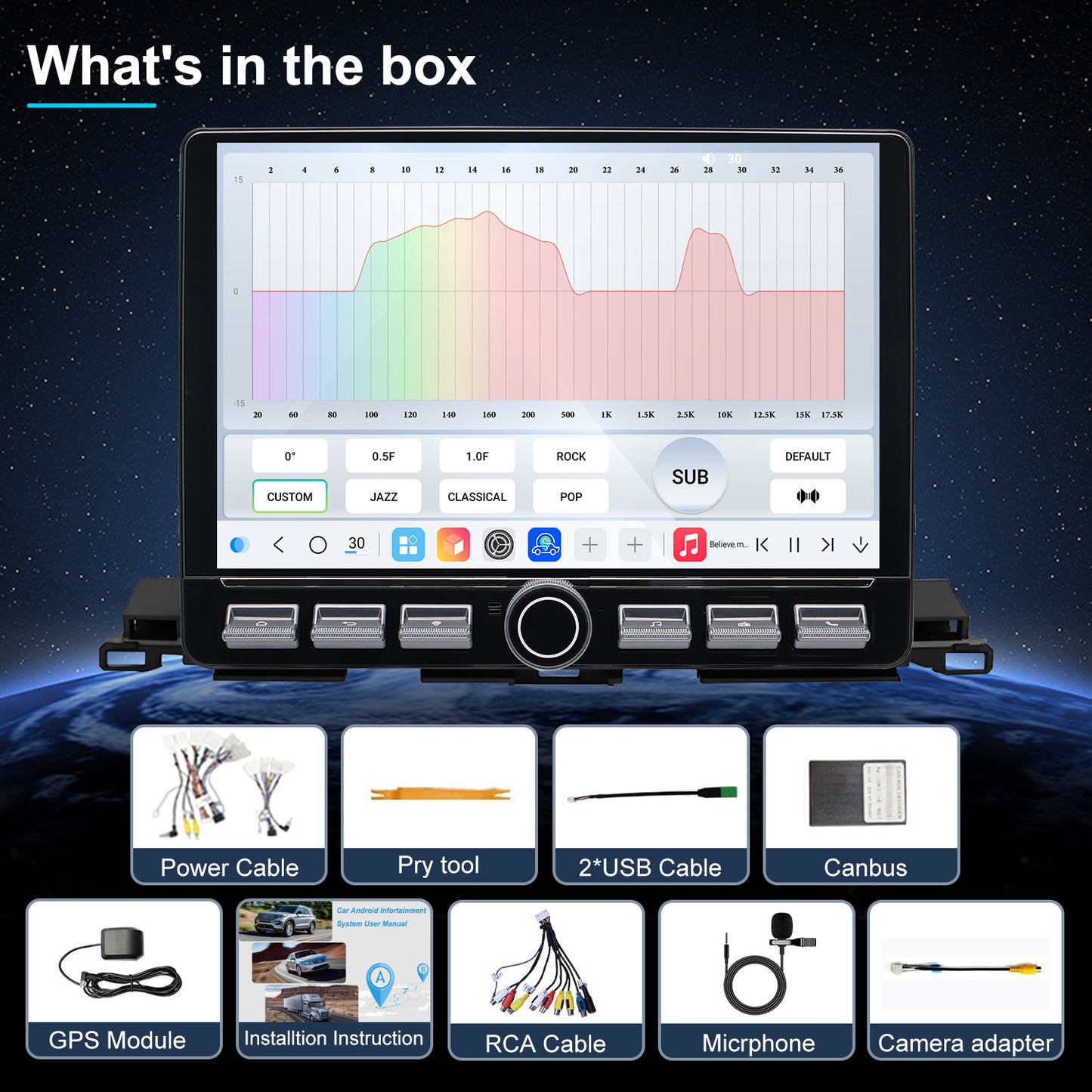Toyota Highlander 2014 2015 2016 2017 2018 2019 Car Head unit Replacement Apple Carplay