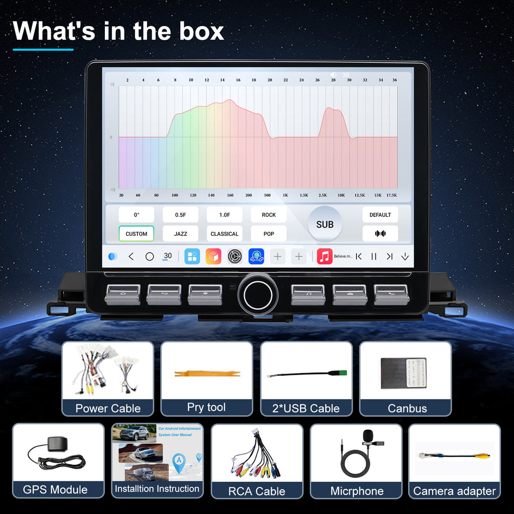 For Toyota Highlander 2014-2019 Radio upgrade,10.2-inch QLED 8-Core CPU,touch screen Stereo,Wireless CarPlay & Android Auto,keep OEM Controls