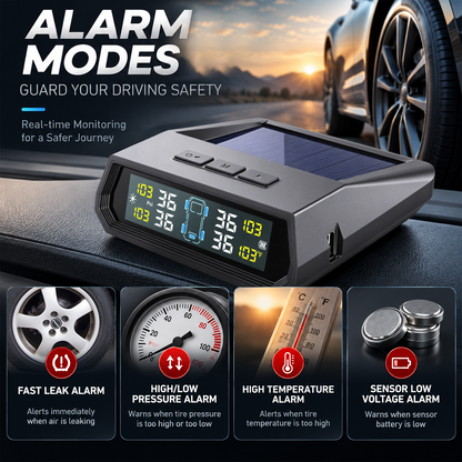 Topdisplay TM2 Tire Pressure Monitoring System, TPMS Set of 4 Sensors