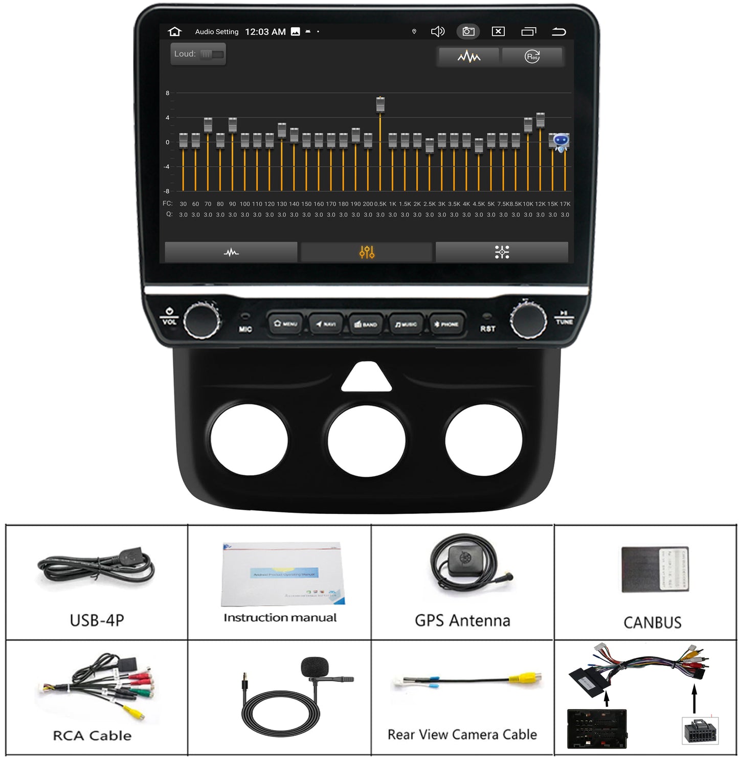 For Dodge RAM 1500/2500/3500 2013-2018 Radio upgrade,10.1-inch QLED 8-Core CPU,touch screen Stereo,Wireless CarPlay & Android Auto,Free camera