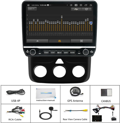 For Dodge RAM 1500/2500/3500 2013-2018 Radio upgrade,10.1-inch QLED 8-Core CPU,touch screen Stereo,Wireless CarPlay & Android Auto,Free camera