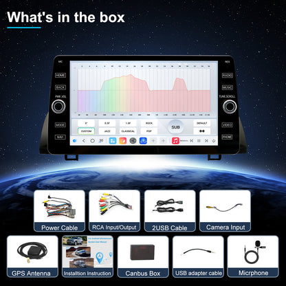 Honda Accord 10th Gen Radio upgrade 2018-2022 CarPlay Stereo Screen-Topdisplay 2018 2019 2020 2021 2022 Replacement Headunit Apple Android Auto Accessories Pantalla Estéreo