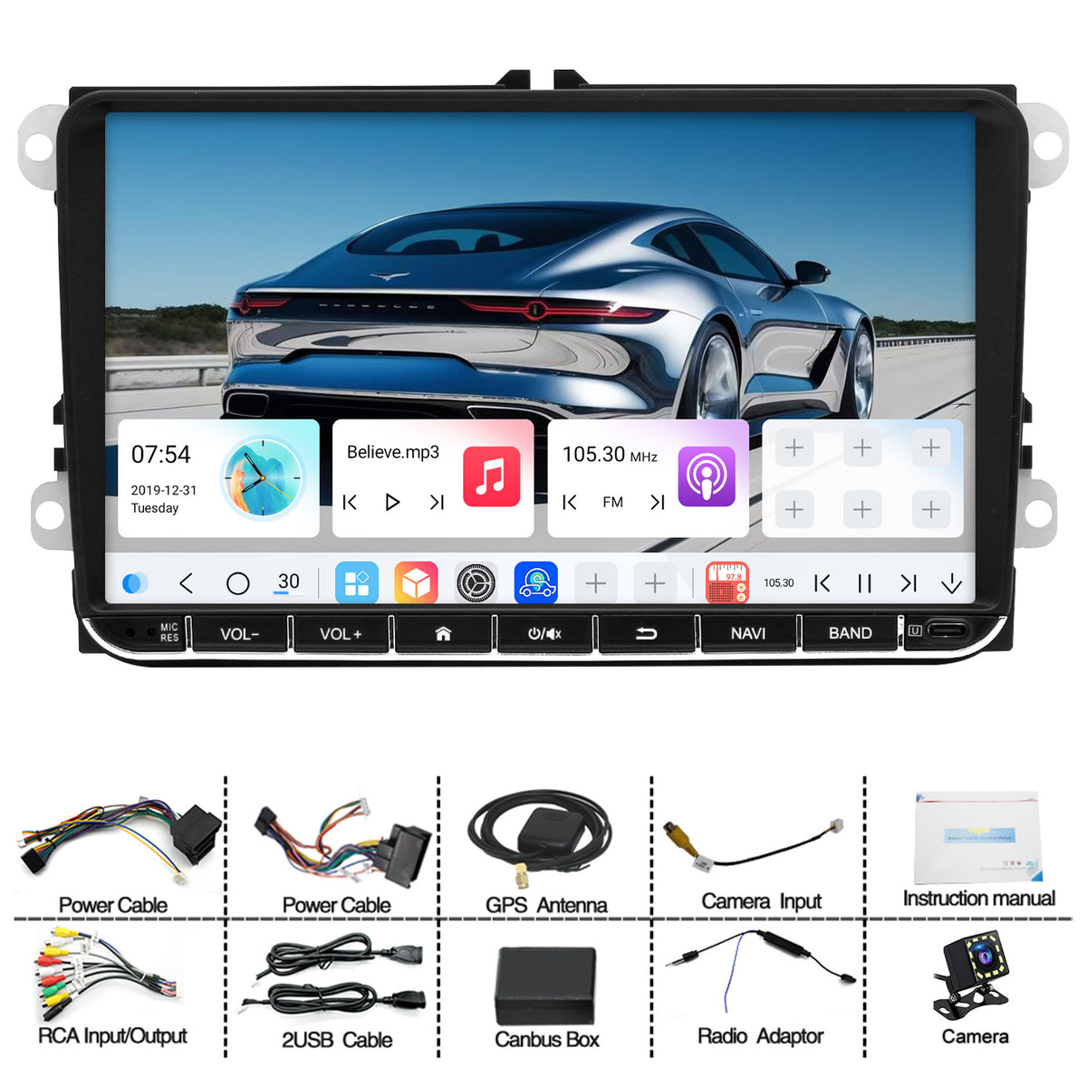 Volkswagen California Radio 2009-2015 Upgrade CarPlay Screen - Topdisplay 2009 2010 2011 2012 2013 2014 2015 9 inch California Stereo Headunit Apple Carplay Android Auto