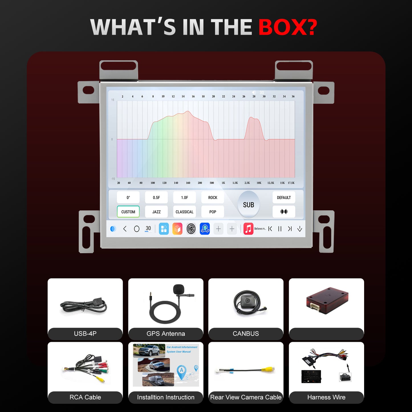 Dodge Journey Radio upgrade 2011-2019 CarPlay Stereo Screen-Topdisplay 2011 2012 2013 2014 2015 2016 2017 2018 2019 Replacement Headunit Apple Android Auto Accessories Pantalla Estéreo