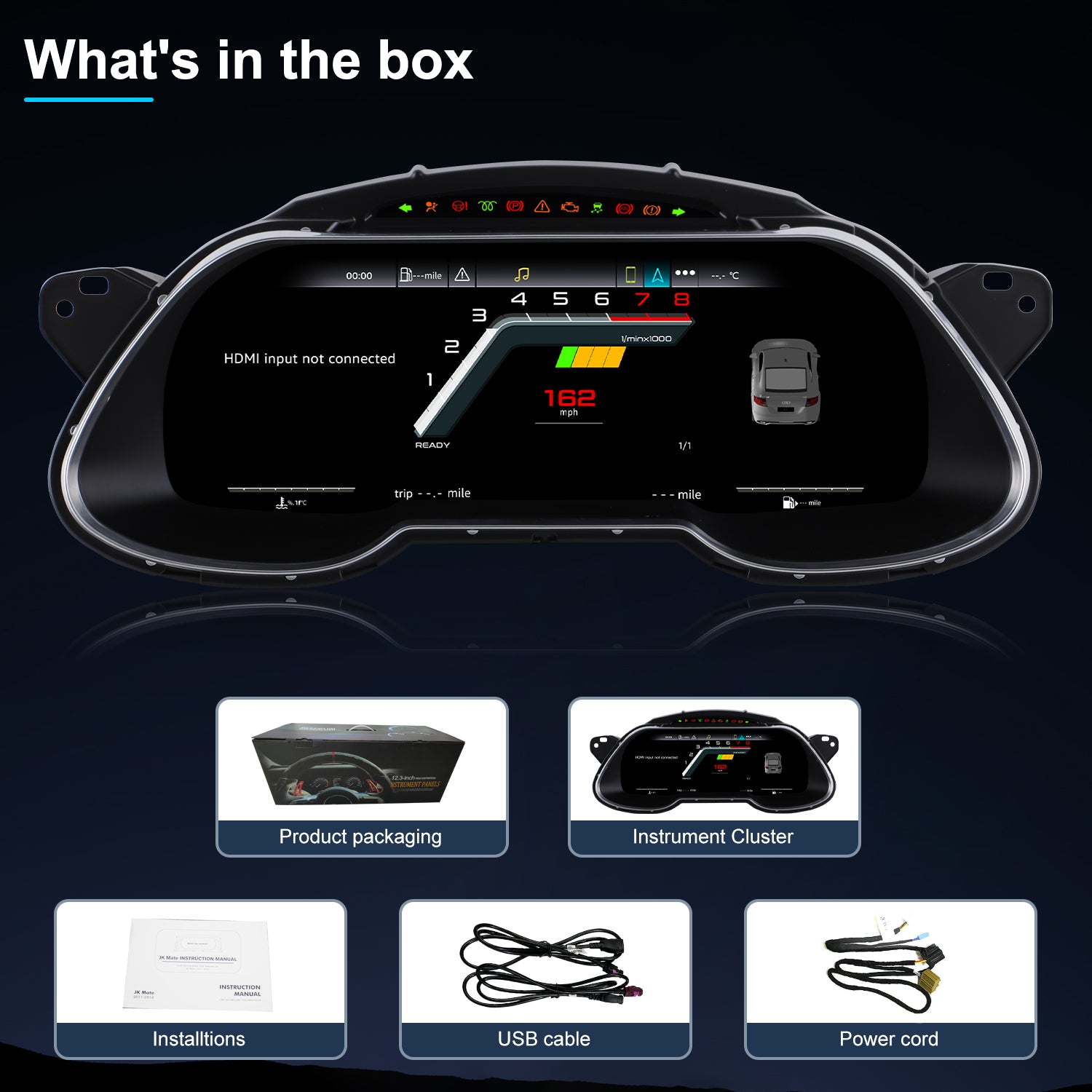 Audi A4 Digital Instrument Cluster 2013 / 2014 / 2015 / 2016 | 12.3" QLED - Topdisplay