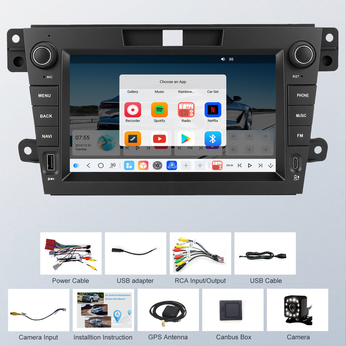 For Mazda CX-7 2006-2012 Radio upgrade, 8-inch QLED 8-Core CPU, touch screen Stereo,Wireless CarPlay & Android Auto, keep OEM Controls, Free backup Camera Included