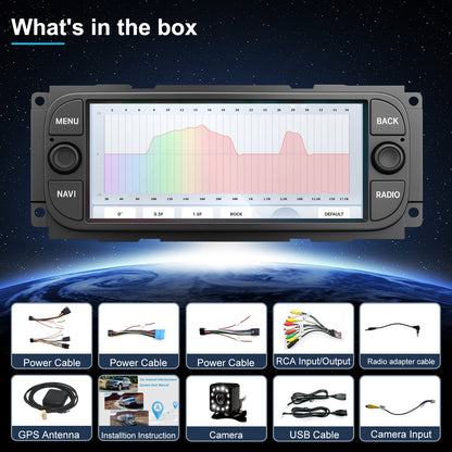 Dodge Dakota Stereo replacement 2001-2004 CarPlay Radio Screen-Topdisplay 2001 2002 2003 2004 Dakota Upgrade Headunit Apple Carplay Android Auto Accessories Pantalla Estéreo