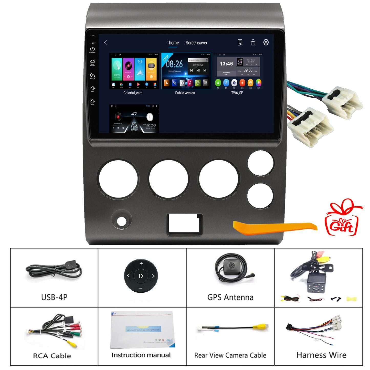 For Nissan Titan 2004-2007 Radio upgrade,9-inch QLED  8-Core CPU,touch screen Stereo,Wireless CarPlay & Android Auto,keep OEM Controls