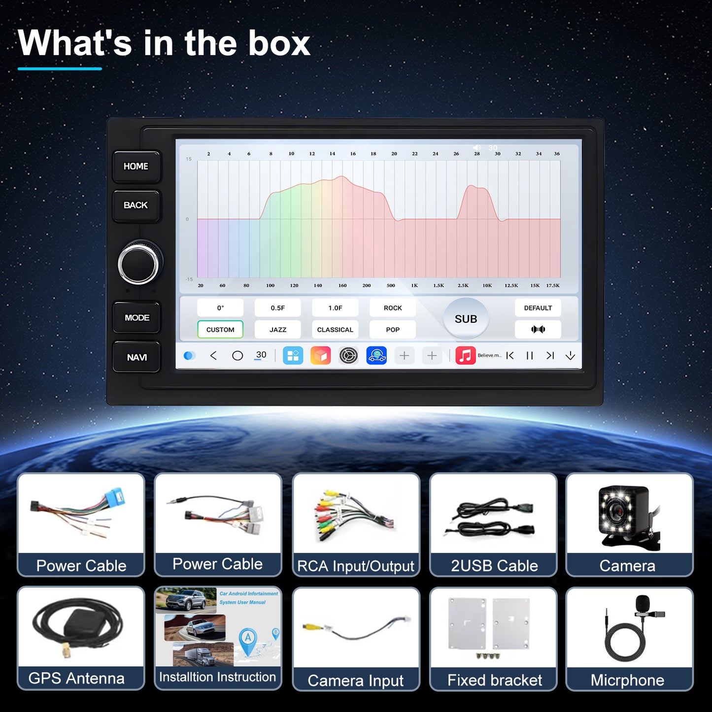 Honda Pilot Radio upgrade 2003-2008 CarPlay Stereo Screen-Topdisplay 2003 2004 2005 2006 2007 2008 Replacement Headunit Apple Android Auto Accessories Pantalla Estéreo 