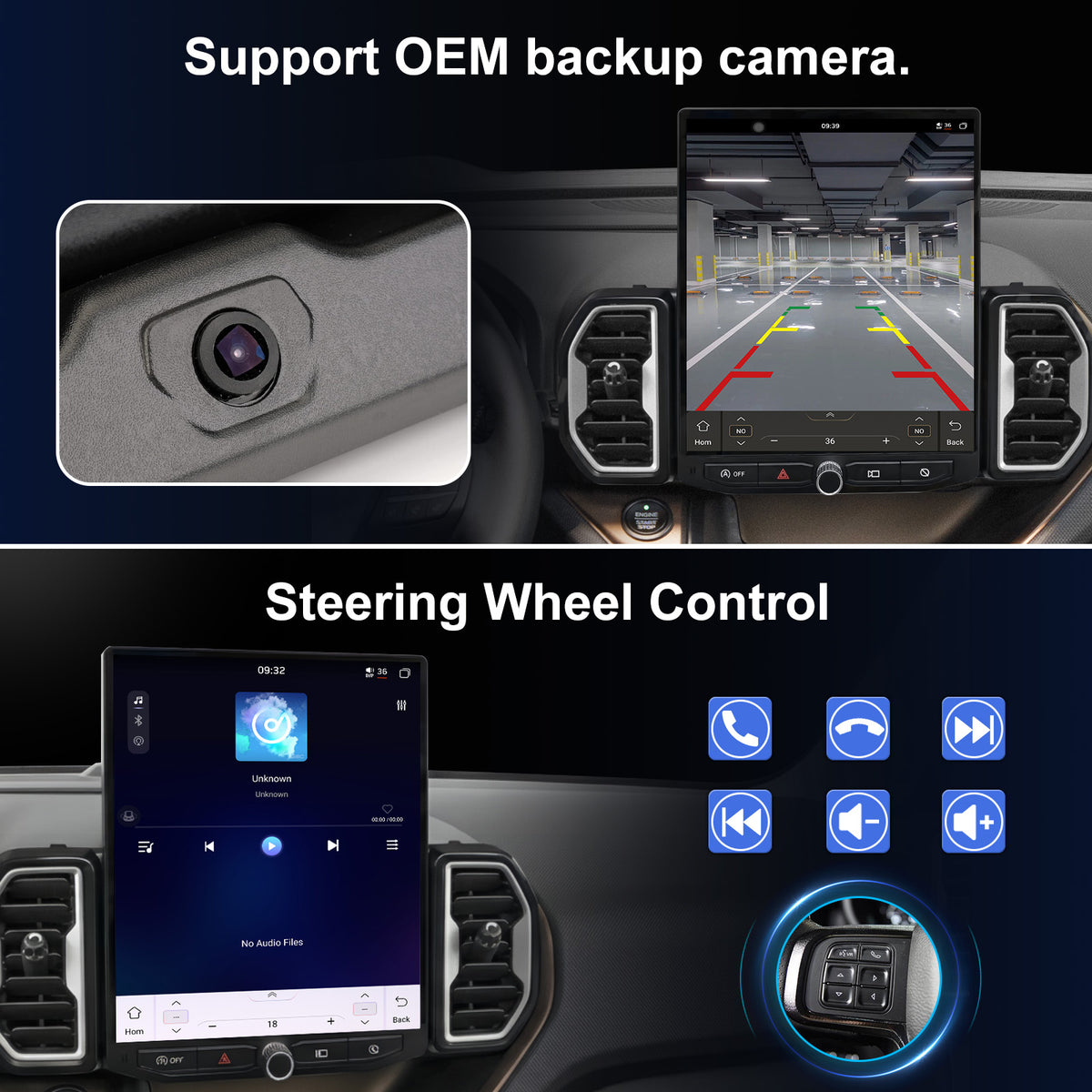 Ford Bronco Sport Radio upgrade 2021-2024 CarPlay Stereo - Topdisplay 2021 2022 2023 2024 Upgrade Touch Screen Headunit Apple Carplay Android Auto Accessories Estéreo Pantalla