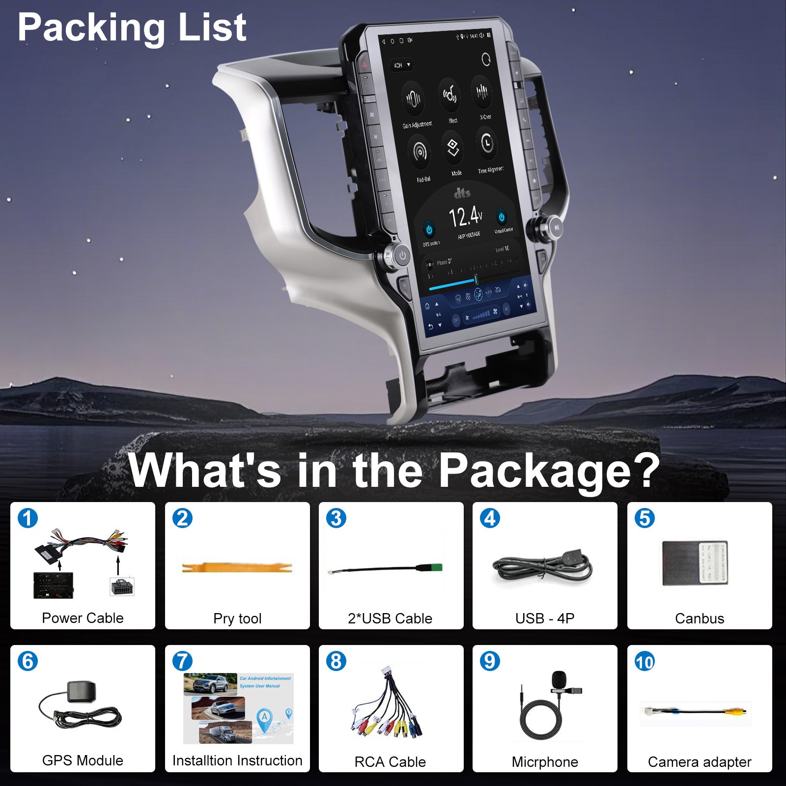 Dodge RAM 1500/2500/3500 Radio upgrade 2019-2023 CarPlay Stereo Screen - Topdisplay 2019 2020 2021 2022 2023 Replacement Headunit Apple Android Auto Accessories Pantalla Estéreo