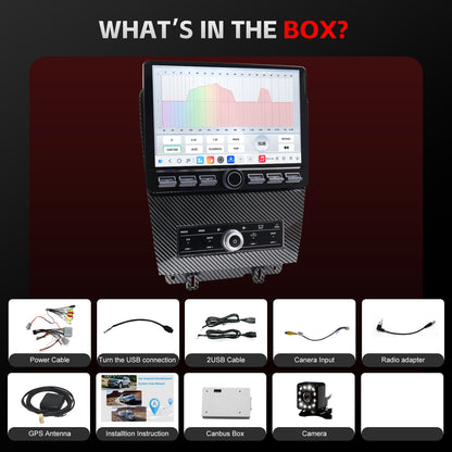 Ford Mustang Stereo replacement 2010-2014 CarPlay Radio Screen-Topdisplay 2010 2011 2012 2013 2014 Mustang Upgrade Headunit Apple Carplay Android Auto Accessories Pantalla Estéreo