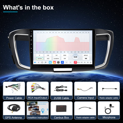 For Honda Accord 2013-2017 Radio upgrade,10.1-inch QLED  8-Core CPU,touch screen Stereo,Wireless CarPlay & Android Auto,keep OEM Controls