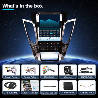 For Cadillac CTS 2008-2014 Radio upgrade,9.7-inch QLED 8-Core CPU,touch screen Stereo,Wireless CarPlay & Android Auto,keep OEM Controls