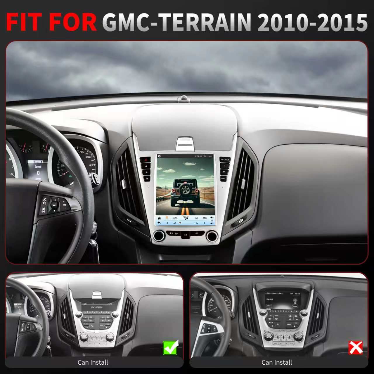 GMC Terrain upgrade 2010-2015 CarPlay Headunit Screen - Topdisplay 2010 2011 2012 2013 2014 2015 Upgrade Stereo Apple Carplay Android Auto Accessories Pantalla Estéreo