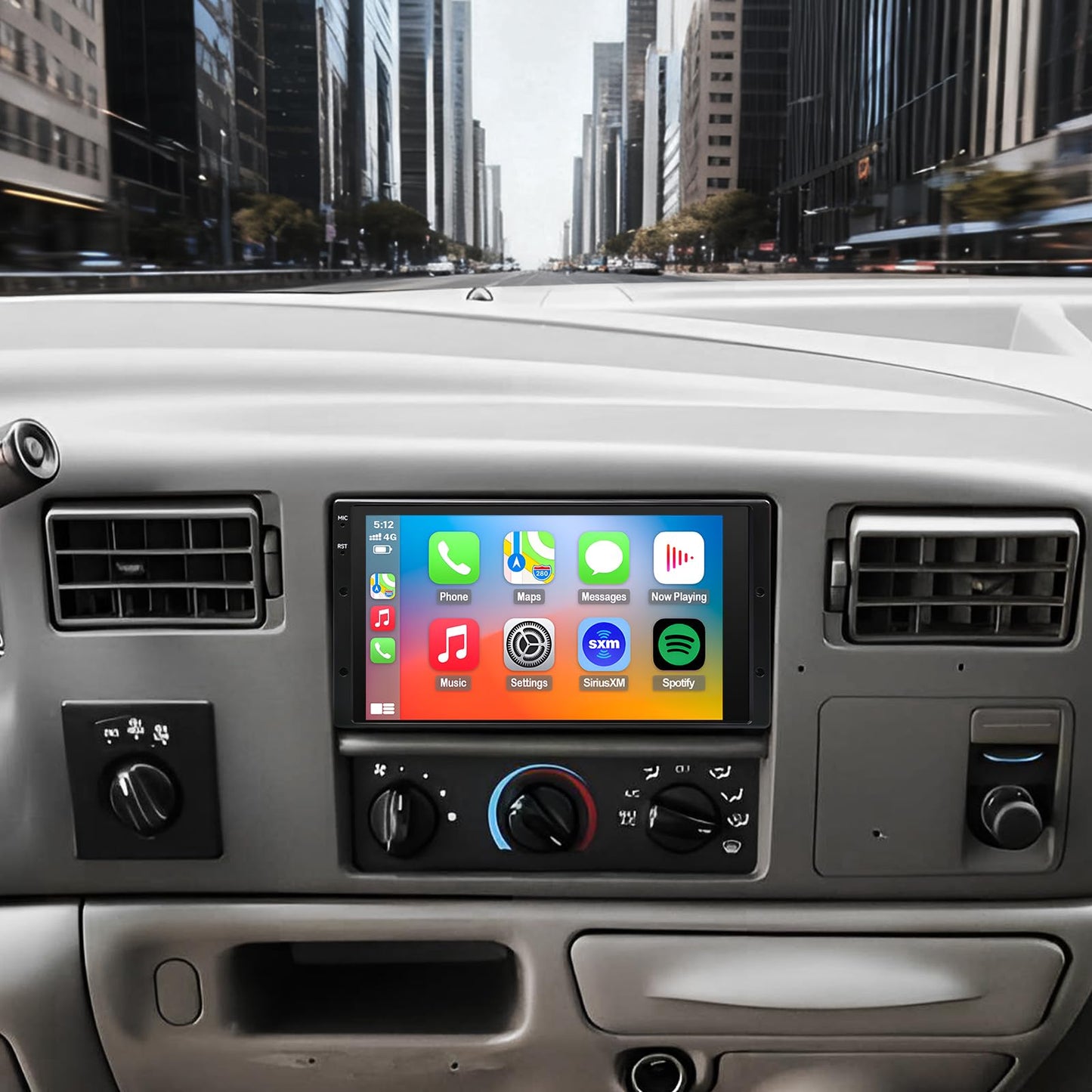 Ford F150 Stereo replacement 1997-2003 CarPlay Radio Screen-Topdisplay 1997 1998 1999 2000 2001 2002 2003 F150 Upgrade Headunit Apple Carplay Android Auto Accessories Pantalla Estéreo