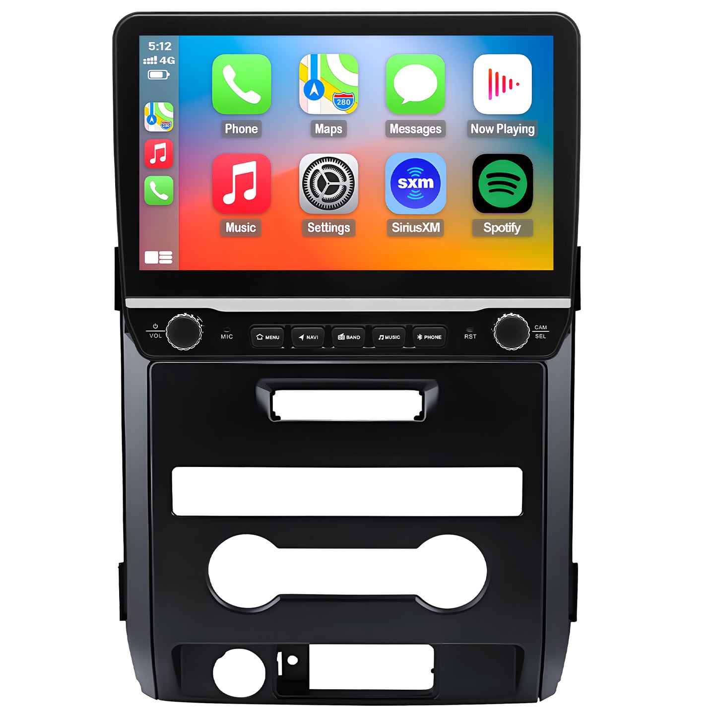 For Ford F150 2009-2012 Radio upgrade,10.1-inch QLED 8-Core CPU,touch screen Stereo,Wireless CarPlay & Android Auto,Free camera,Manual AC ONLY