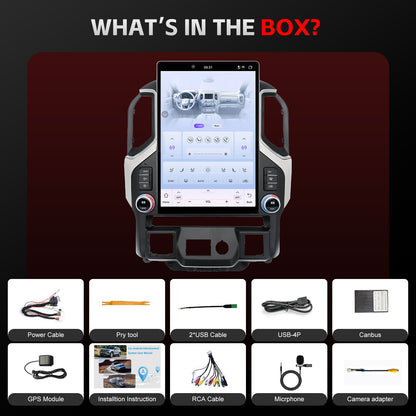 Chevy Silverado Radio upgrade 2019-2023 CarPlay Stereo Screen-Topdisplay 2019 2020 2021 2022 2023 Chevrolet Replacement Headunit Apple Android Auto Accessories Pantalla Estéreo 