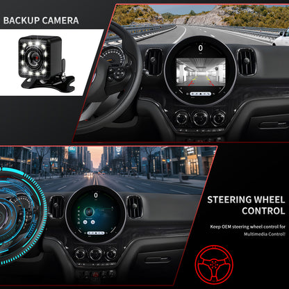 BMW MINI Radio upgrade 2017-2023 CarPlay Stereo Screen - Topdisplay 2017 2018 2019 2020 2021 2022 2023 Replacement Headunit Apple Android Auto Accessories Pantalla Estéreo