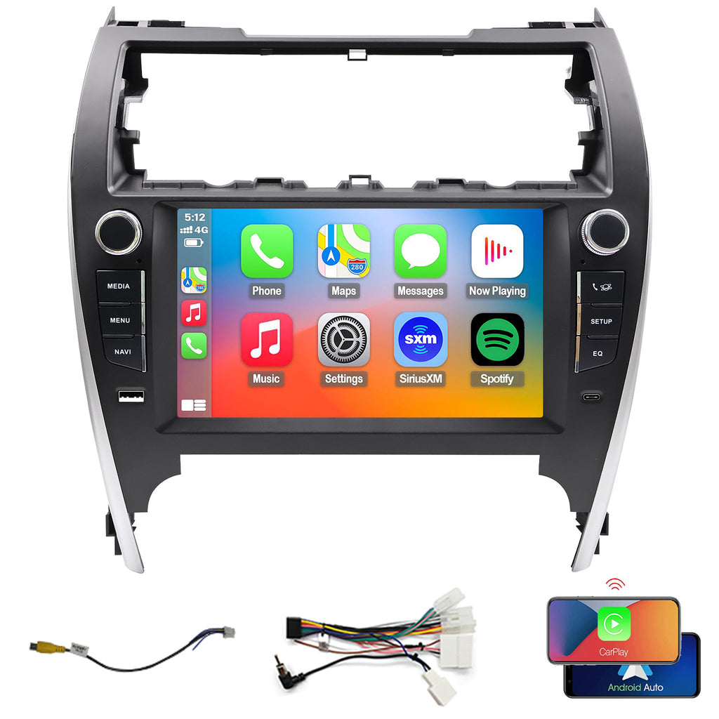 For Toyota Camry 2012-2014 Radio upgrade,9-inch QLED  8-Core CPU,touch screen Stereo,Wireless CarPlay & Android Auto,keep OEM Controls
