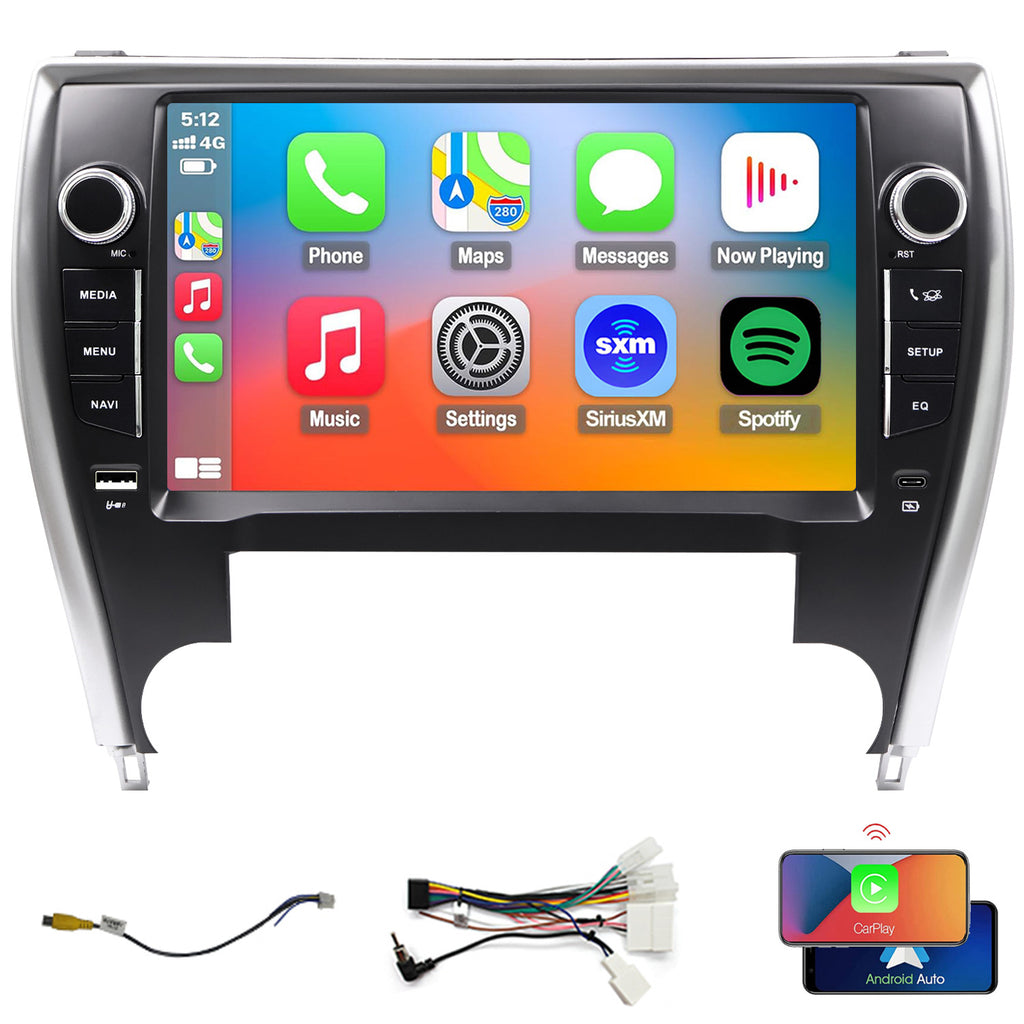 For Toyota Camry 2015-2017 Radio upgrade,9-inch QLED  8-Core CPU,touch screen Stereo,Wireless CarPlay & Android Auto,keep OEM Controls